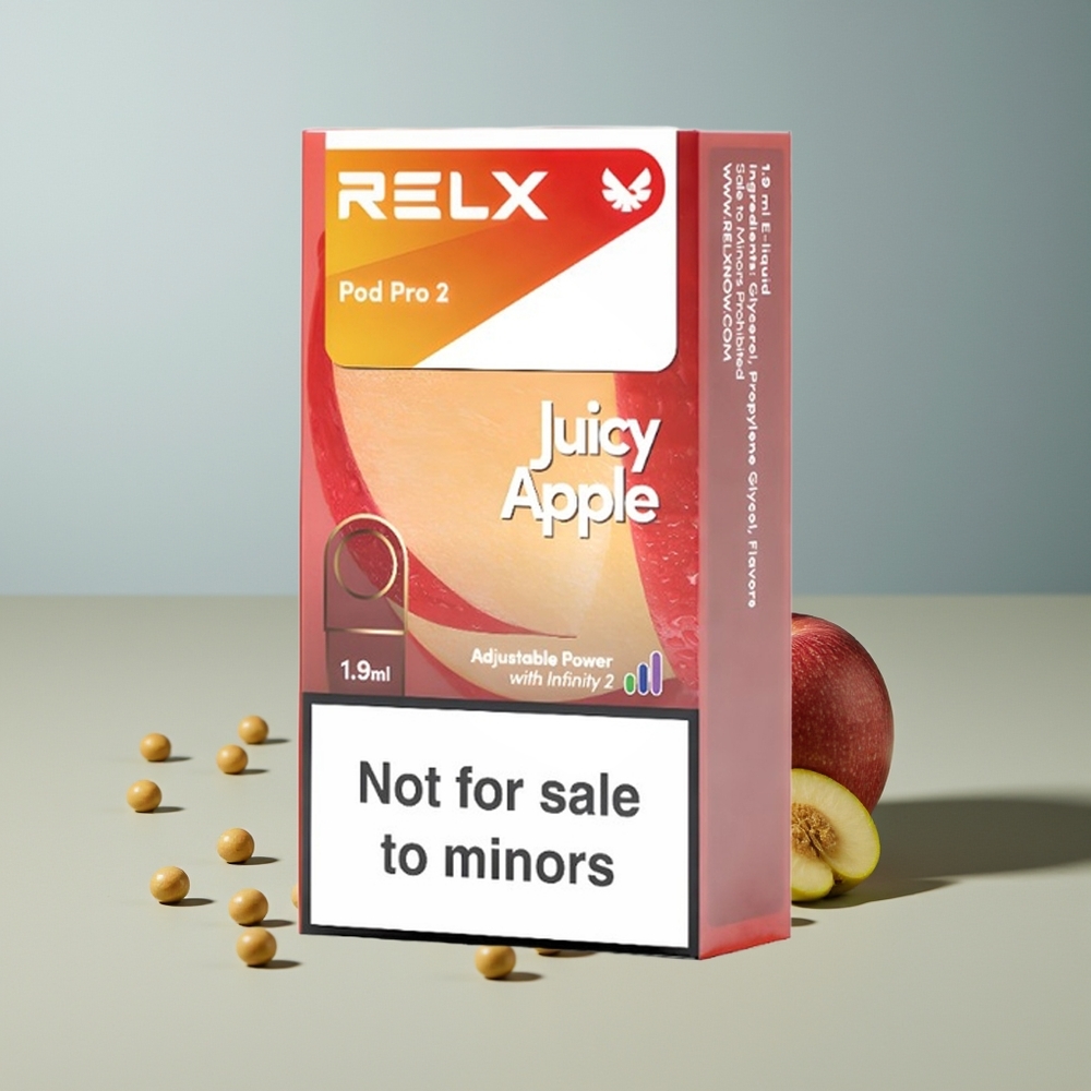 Relx Pod Pro 2 Vape Device تفاحة العصير المزدوجة - 1.9 مل مع 3 أوضاع