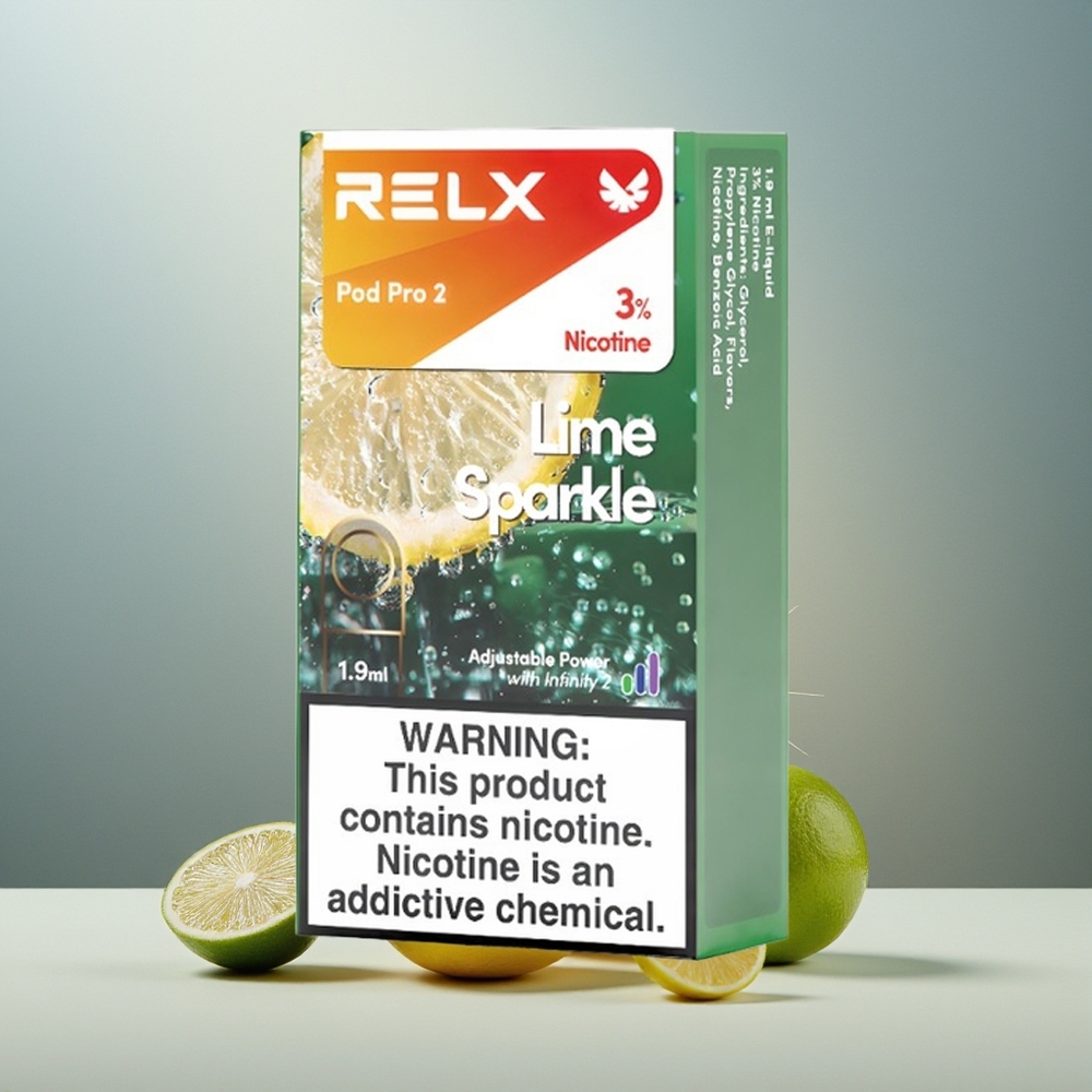 Relx Pod Pro 2 Vape Device لمعة الليمون مع 1.9 مل و 3 أوضاع