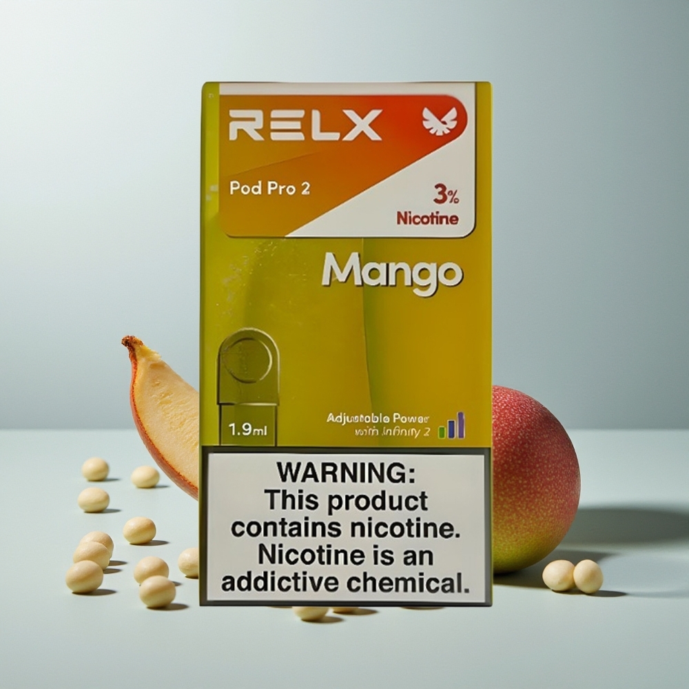 Relx Pod Pro 2 Vape Device مانجو آيس مع 1.9 مل و 3 أوضاع